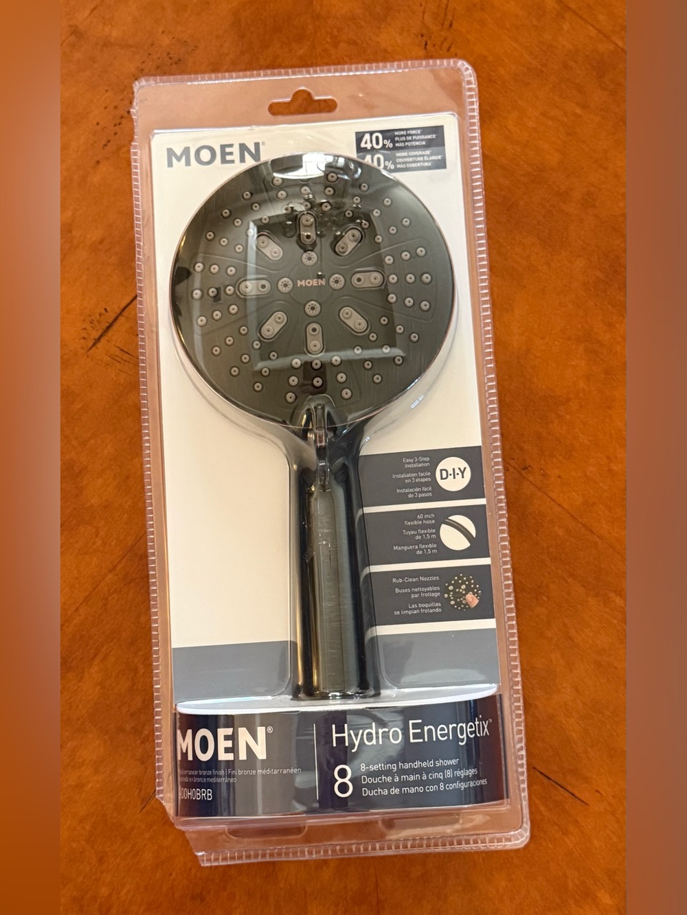 Moen 200H0BRB Mediterranean Bronze Hydro Energetix Handheld Shower